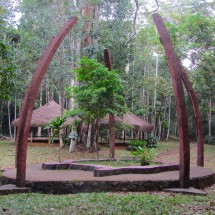 Memorial for the killed indigenous people of Brazil